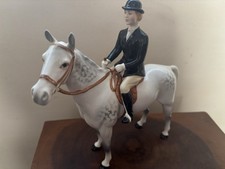 Beswick Huntsman Huntswoman On A Dapple Grey Horse #1730 Rare Figurine! VGC!
