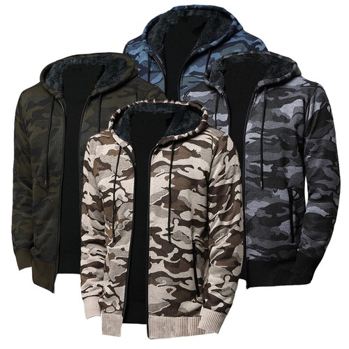 Men camouflage hooded jacket - men's,