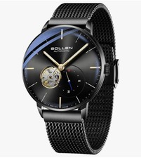SOLLEN Black Skeleton Watches