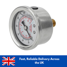 1/8 npt Pressure Gauge Fuel OIL Liquid filled Analog 0-11 BAR 0-160 Psi