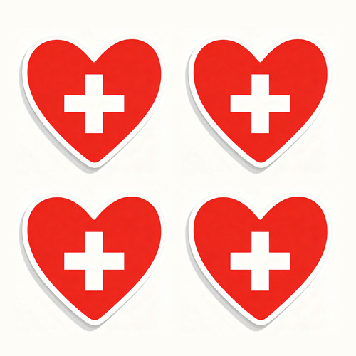 Pack swiss flag heart - swiss,