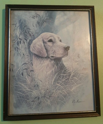 Vintage framed print golden - vintage,