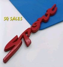 Red Sport 3D Metal Badge Car