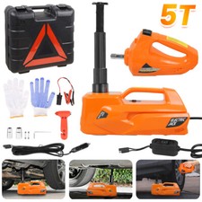 Electric Hydraulic Car Floor Jack Lift Garage Equipment 5Ton 12V + Impact Wrench