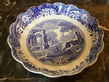 SPODE COPELAND BLUE & WHITE ITALIAN SCALLOP EDGE PORCELAIN BOWL