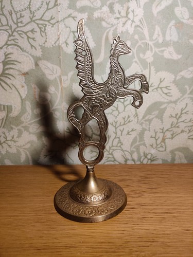 Brass hippocampus figurine - brass,
