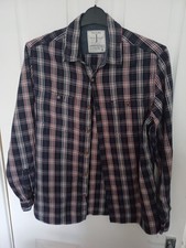 Preloved Mens Jasper Conran Purple Check Longsleeve Shirt Size Medium