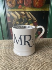 Emma Bridgewater~A Black Toast ‘MR’ ~Half Pint Mug~Brand New With Labels