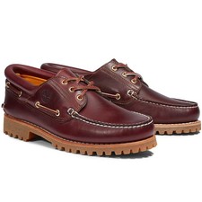 Timberland Men's 3-Eye Classic Leather Boat Shoe - Burgundy