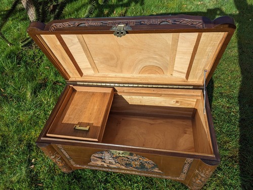 Vintage chinese carved camphor - vintage,
