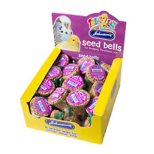 JOHNSONS BIRD SEED BELLS SMALL BIRDS BUDGIE FINCH PARAKEET ETC TREAT CASE OF 27