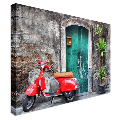 Red scooter vespa - vespa, style