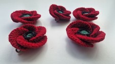 Dark Red Remembrance Day Poppy