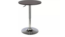 Black Gas Lift Bar 2 Seater Dining Table Chrome Plated Argos Home - Ex Display