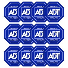 12 Pack ADT Security Stickers