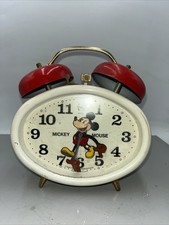 Vintage Disney Mickey Mouse Alarm Clock UNTESTED