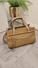 River Island Brown Hand Bag With Zip Closure Pre-owned Good Condition