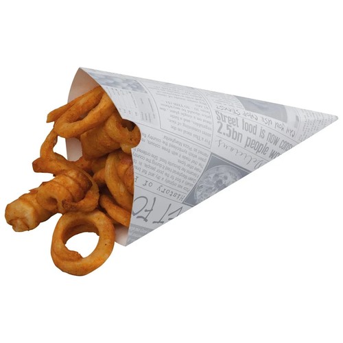 Paper food chip cone small - chip,