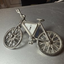 Bicycle Miniature Clock In Good Working Order & New Battery 10cm