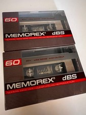 2 X SEALED Memorex DBS 60 Blank Audio Cassette Tape Normal Bias 90m Low Noise