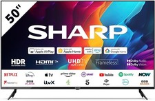 Sharp 50FJ2K 4K Ultra HD LED HDR 50'' Roku Smart TV with Freeview Play B+