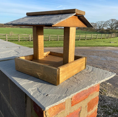 Wooden bird table - bird,