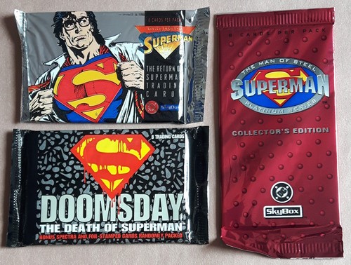 Superman three sealed packs - superman:,