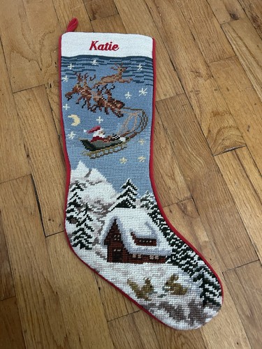 Vtg needlepoint christmas - ,