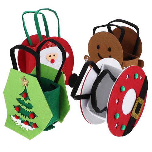 4pcs christmas felt tote bags - 4pcs,
