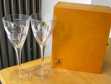 2x Lead Crystal Labelled Geo