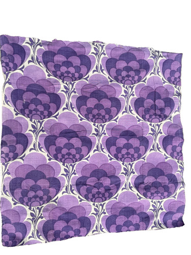 Vtg 60s 70s purple - , curtain
