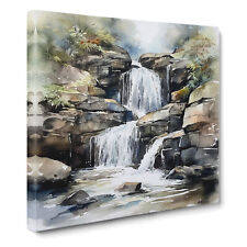 Waterfall Canvas Wall Art Print Framed Picture Home Decor Living Room Bedroom