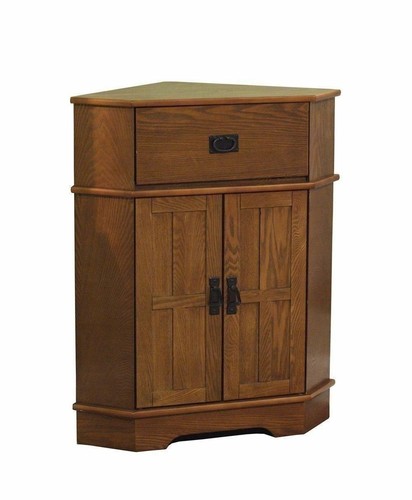 Oak finish mission corner - oak,