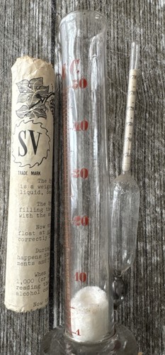 Home brew hydrometer - home, trial