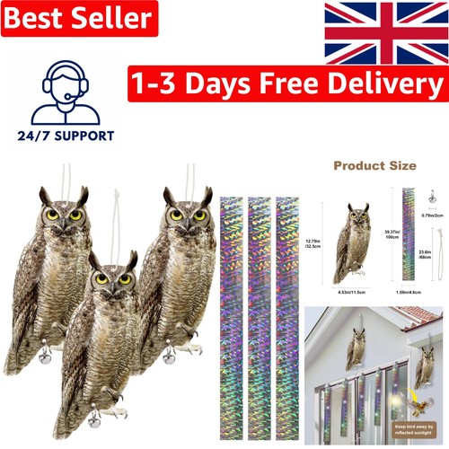 3pcs owl bird scarer for - owl,