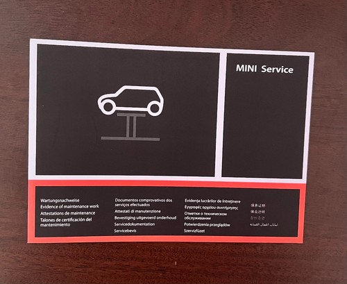 Mini service book stamped - mini, one