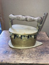 Vintage Brass Charcoal Iron