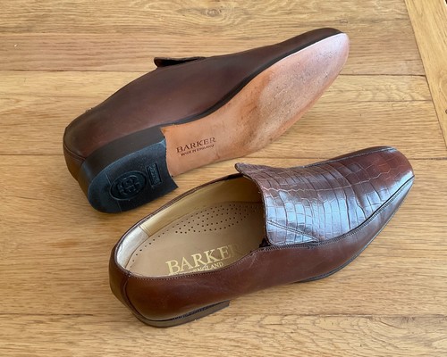 Barker england brown loafer - brown,