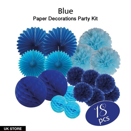 Hanging paper decorations fans - decorations,