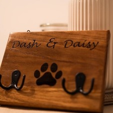 personalised double dog lead