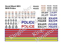 KD-1 Ministry of Defence Police vehicle markings. Scale 1/72-1/76
