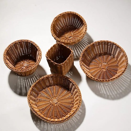 Woven bread fruit basket - woven,