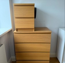 IKEA MALM Modern Chest of Drawers Bedside Table Cabinet Nightstand 4x Drawer