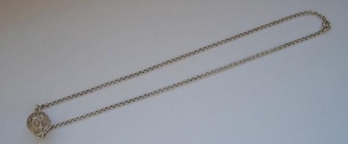 Necklace with filigree ball - , in