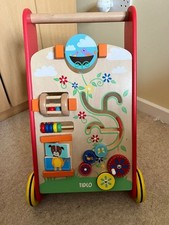 Tidlo Wooden Activity Walker - Toddler Push Along Toy - Excellent Condition!