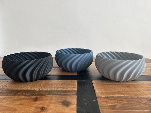 Printed vase bowl swirl - 3d,