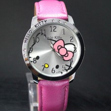 Girls Hello Kitty Cartoon Fashion Wrist Watch Children Kids Watch Christmas Gift