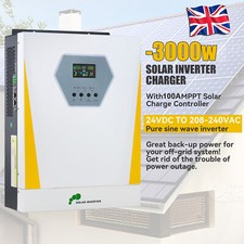 24V 3000W Hybrid Solar Inverter Pure Sine Inverter With 100A MPPT Controller