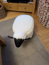 Footstool Made To Look Like a Sheep. 65 cm Long 35cm Wide & 36cm Tall.