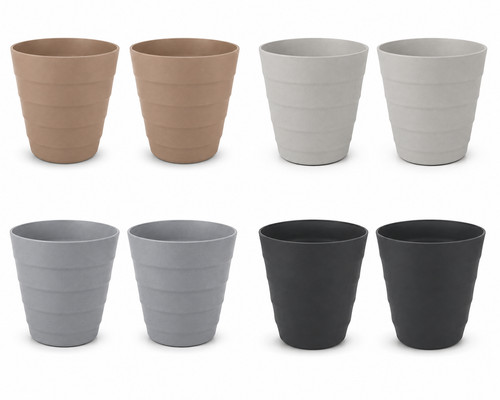 2pcs ribbed plant pot 5cm - 2pcs,